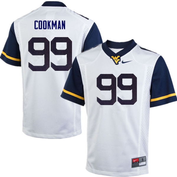 Men #99 Sam Cookman West Virginia Mountaineers College Football Jerseys Sale-White - Click Image to Close